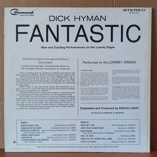 DICK HYMAN – FANTASTIC (1972) - LP 2.EL PLAK