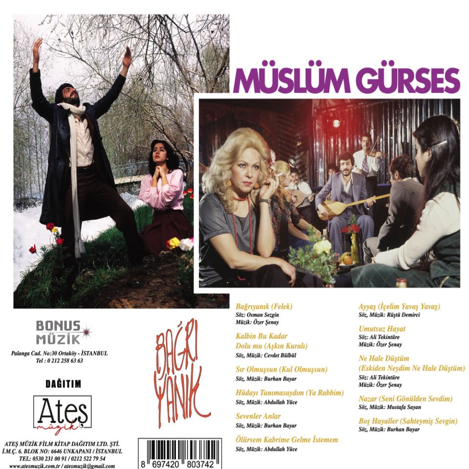 MÜSLÜM GÜRSES - BAĞRIYANIK / UMUTSUZ HAYAT (1979) - CD DIGIPAK 2023 BASKI AMBALAJINDA SIFIR