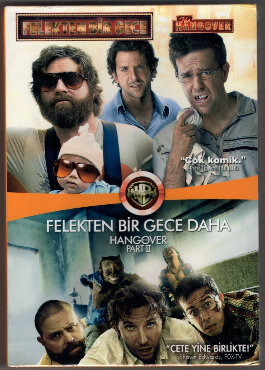 THE HANGOVER / THE HANGOVER PART II - FELEKTEN BİR GECE - FELEKTEN BİR GECE DAHA - DVD BOXSET SIFIR