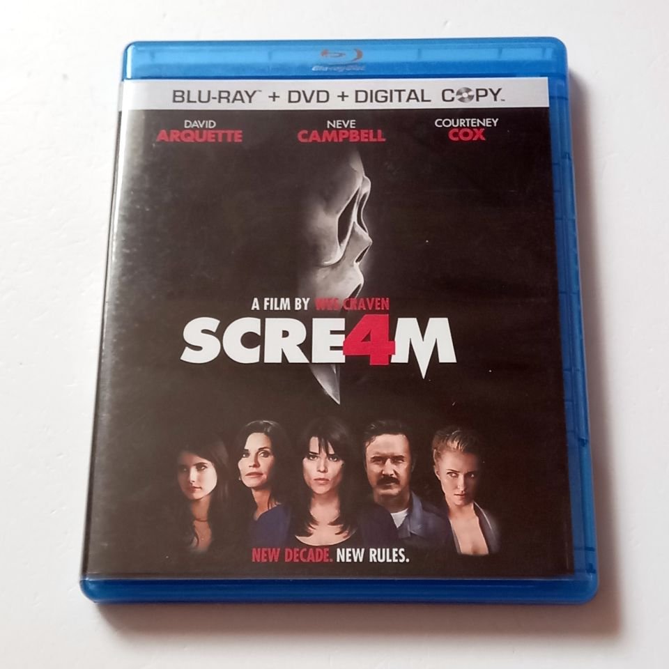 SCREAM 4 - DAVID ARQUETTE, NEVE CAMPBELL, COURTNEY COX - YÖN.: WES CRAVEN - BLU-RAY + DVD REGION A 2.EL TR ALTYAZI YOKTUR