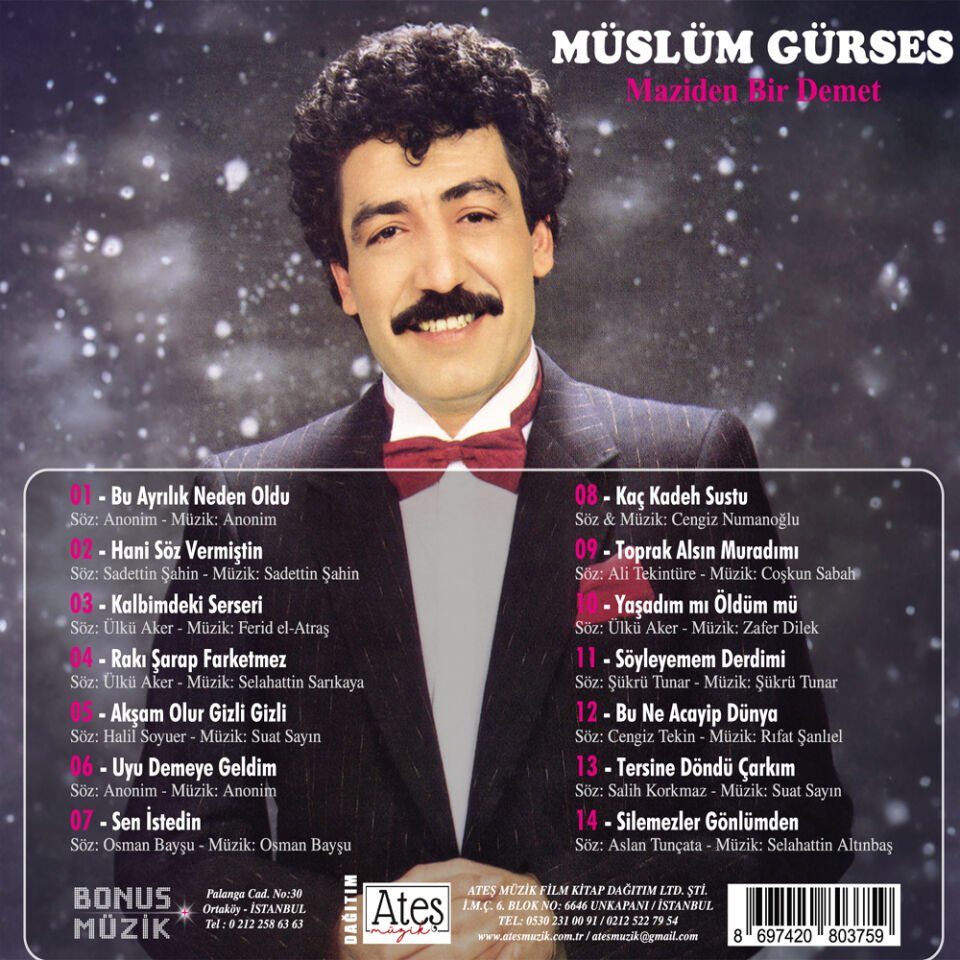 MÜSLÜM GÜRSES - MAZİDEN BİR DEMET (1988) - CD DIGIPAK 2023 BASKI AMBALAJINDA SIFIR