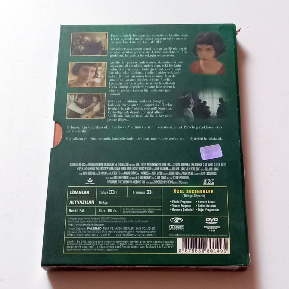 AMELIE - LE FABULEUX DESTIN D'AMELIE POULAIN - AUDREY TAUTOU, MATHIEU KASSOVITZ, YÖN.: JEAN-PIERRE JEUNET - DVD 2.EL