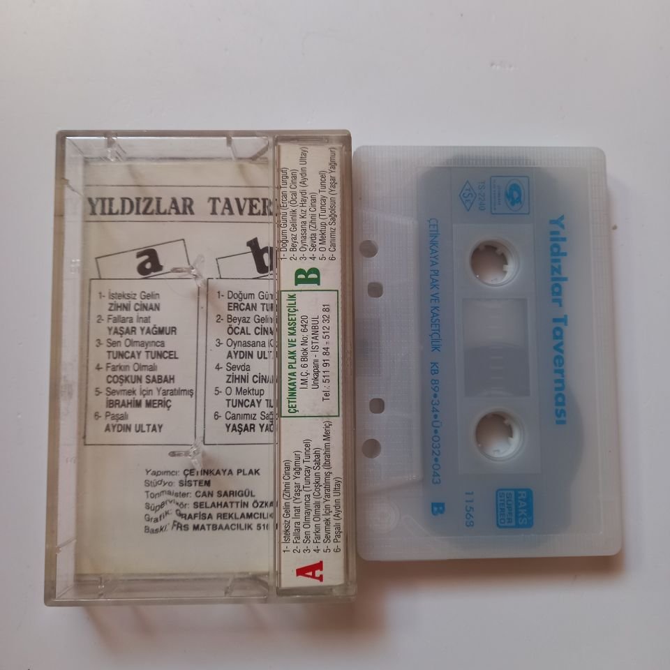 YILDIZLAR TAVERNASI / ZİHNİ CİNAN, TUNCAY TUNCEL, ERCAN TURGUT, COŞKUN SABAH, YAŞAR YAĞMUR (1989) - KASET 2.EL