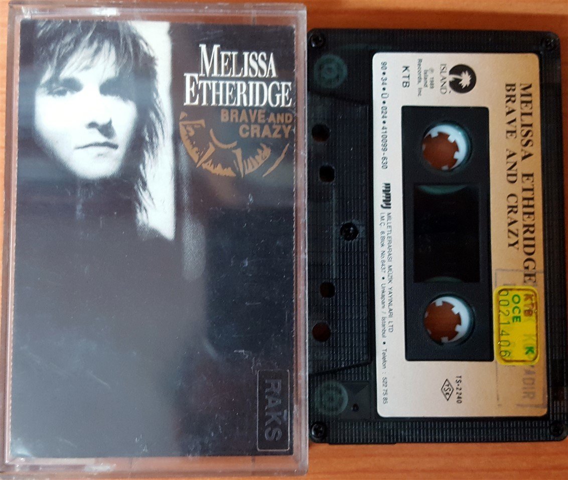 MELISSA ETHERIDGE - BRAVE AND CRAZY (1990) MMY CASSETTE MADE IN TURKEY ''USED'' PAPER LABEL