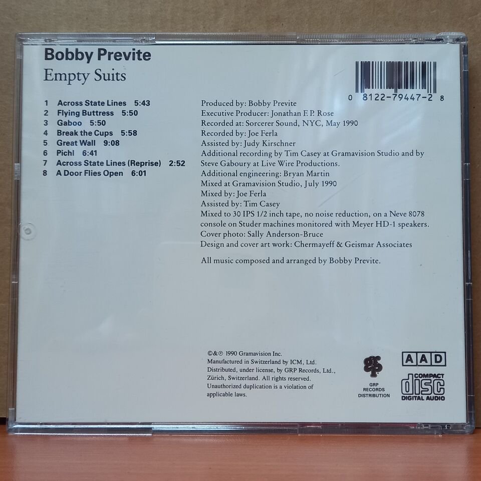BOBBY PREVITE - EMPTY SUITS (1990) - CD 2.EL