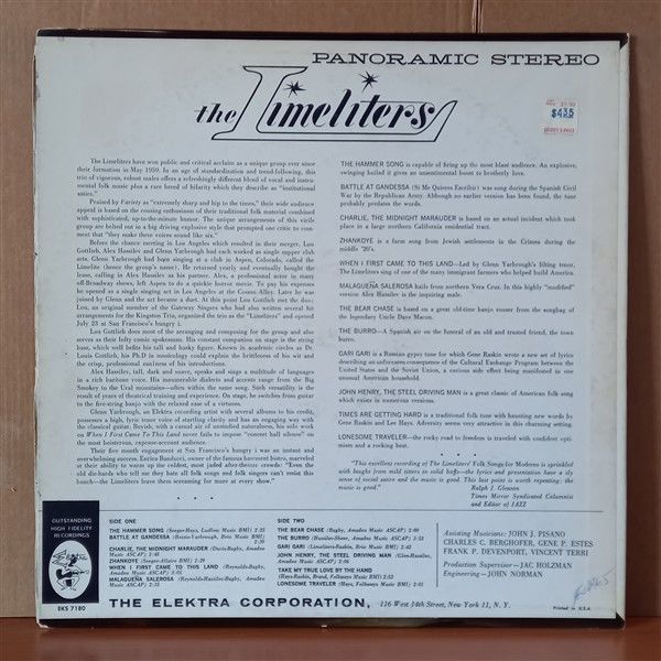 THE LIMELITERS – THE LIMELITERS (1960) - LP 2.EL PLAK
