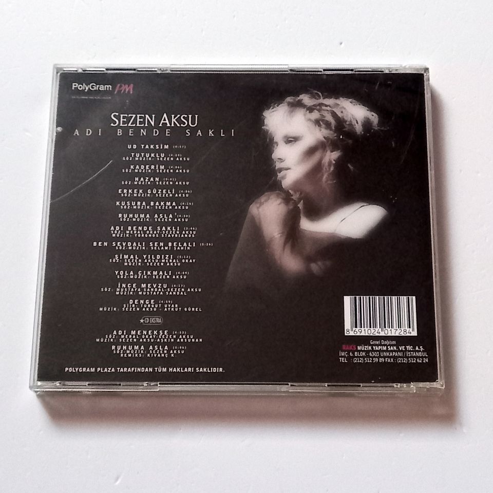 SEZEN AKSU - ADI BENDE SAKLI (1988) - CD 2.EL