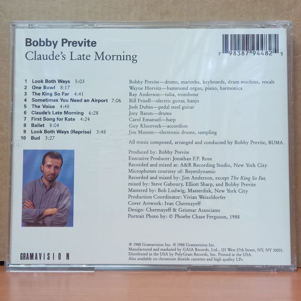 BOBBY PREVITE - CLAUDE'S LATE MORNING (1988) - CD 2.EL