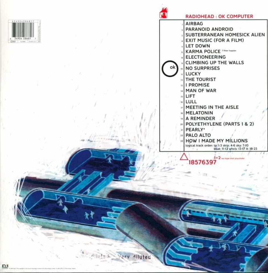 RADIOHEAD - OK COMPUTER OKNOTOK 1997  2017 (2017) - 3LP 180GR SIFIR PLAK