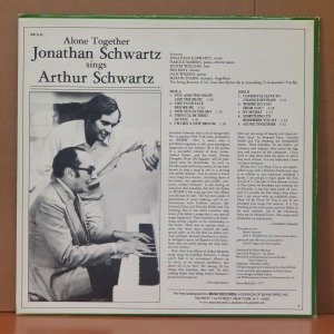 JONATHAN SCHWARTZ SINGS ARTHUR SCHWARTZ - ALONE TOGETHER (1977) - LP 2.EL PLAK