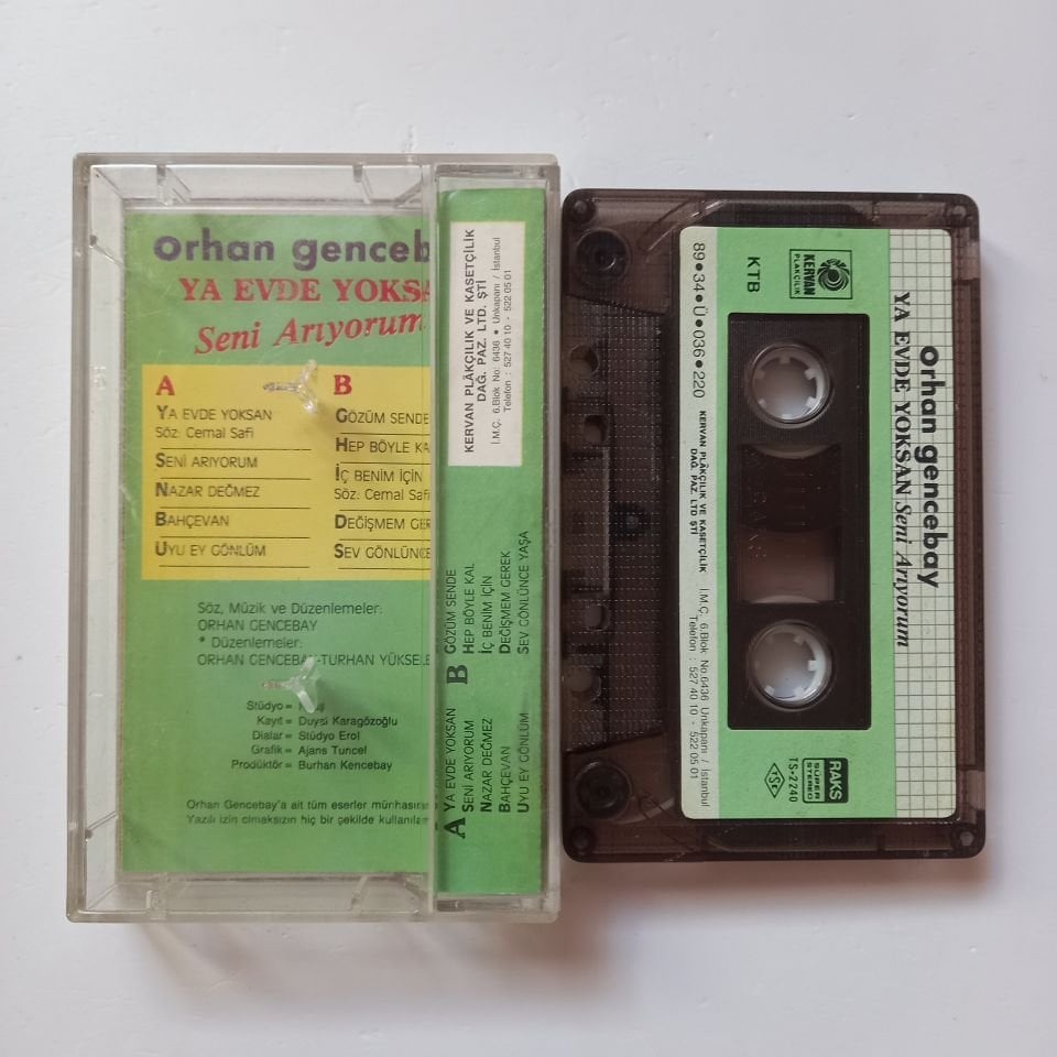 ORHAN GENCEBAY - YA EVDE YOKSAN / SENİ ARIYORUM (1989) - KASET 2.EL