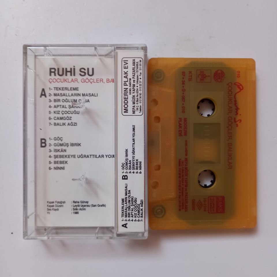 RUHİ SU - ÇOCUKLAR GÖÇLER BALIKLAR (1987) - KASET 2.EL