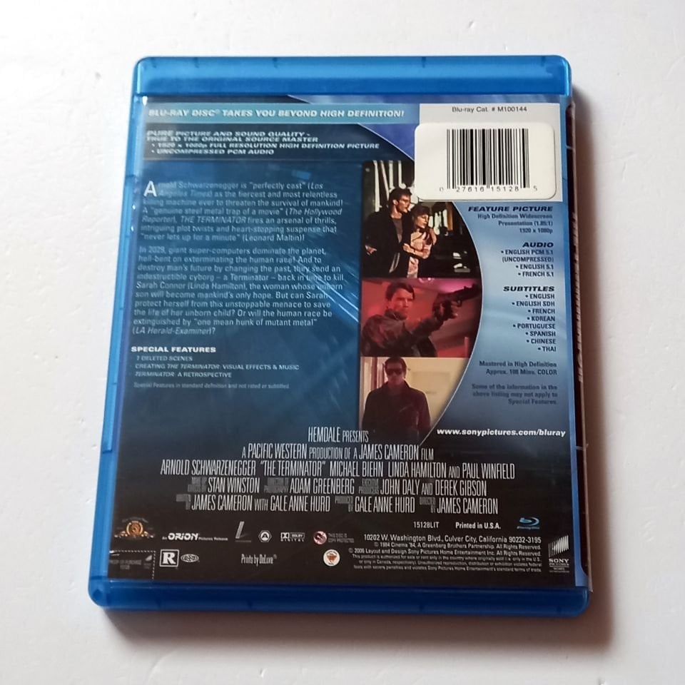 THE TERMINATOR - ARNOLD SCHWARZENEGGER, LINDA HAMILTON - YÖN.: JAMES CAMERON - BLU-RAY REGION A 2.EL TR ALTYAZI YOKTUR