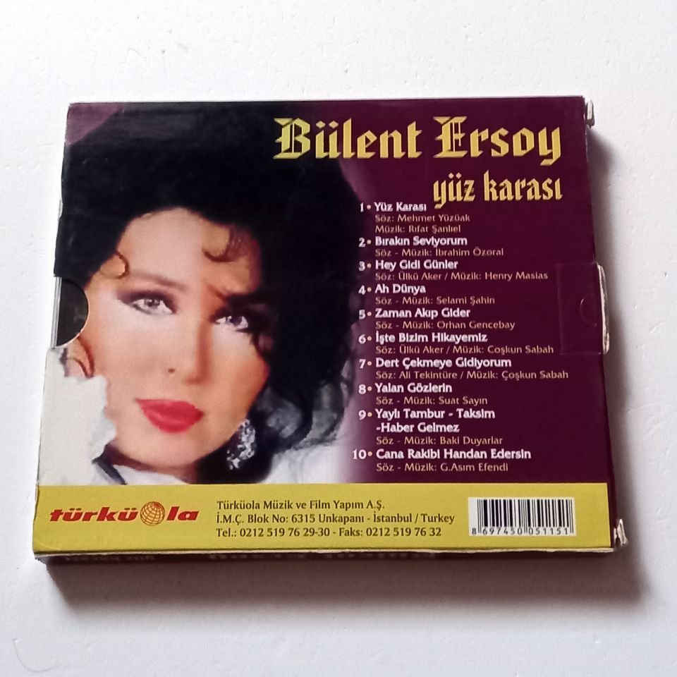 BÜLENT ERSOY -YÜZ KARASI (2011) - CD 2.EL