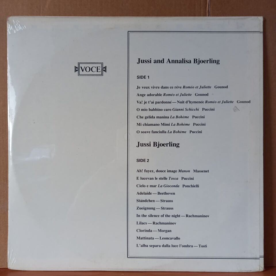 JUSSI BJOERLING / ANNALISA BJOERLING / GOUNOD, PUCCINI, MASSENET, BEETHOVEN, STRAUSS, MORGAN, TOSTI - LP DÖNEM BASKISI SIFIR PLAK