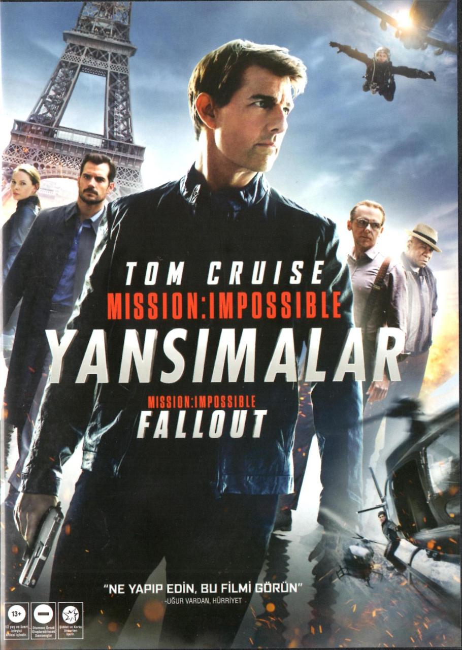 MISSION IMPOSSIBLE 6 FALLOUT - GÖREVİMİZ TEHLİKE 6 YANSIMALAR - TOM CRUISE - VING RHAMES - DVD 2.EL