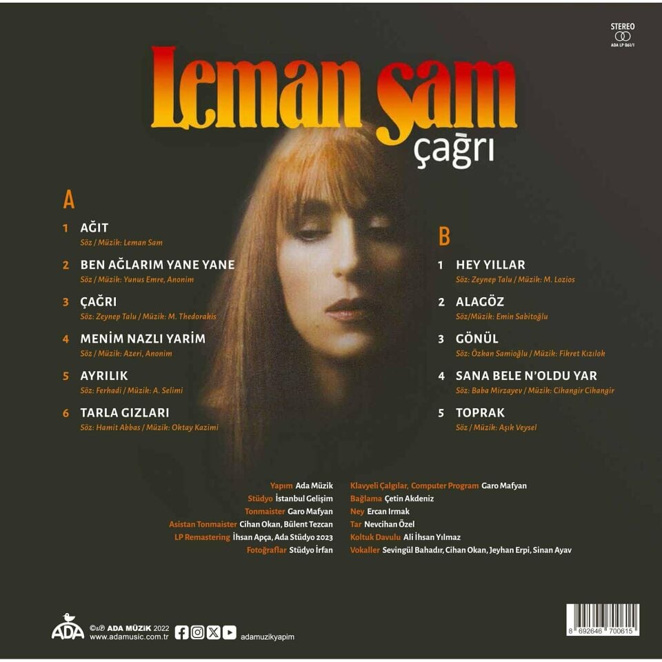 LEMAN SAM - ÇAĞRI (1990) - LP 2024 BASIM SIFIR PLAK