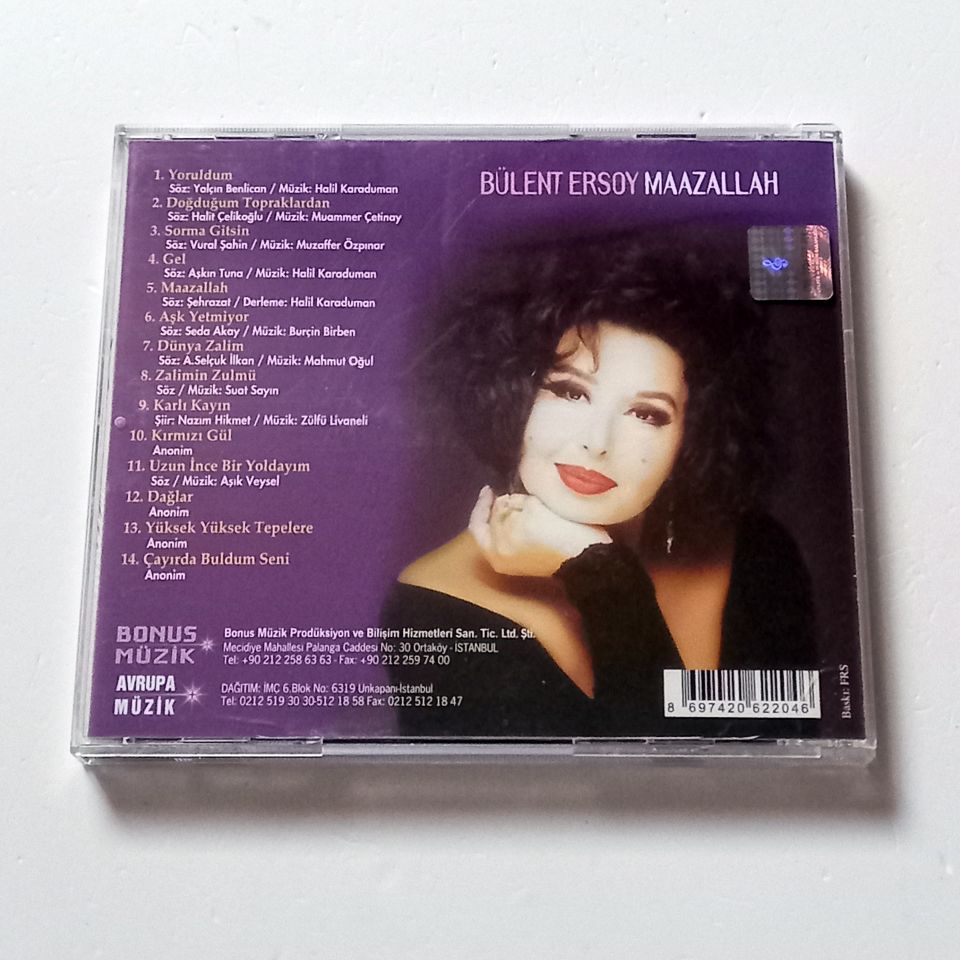 BÜLENT ERSOY - MAAZALLAH (1997) - CD 2012 2.EL