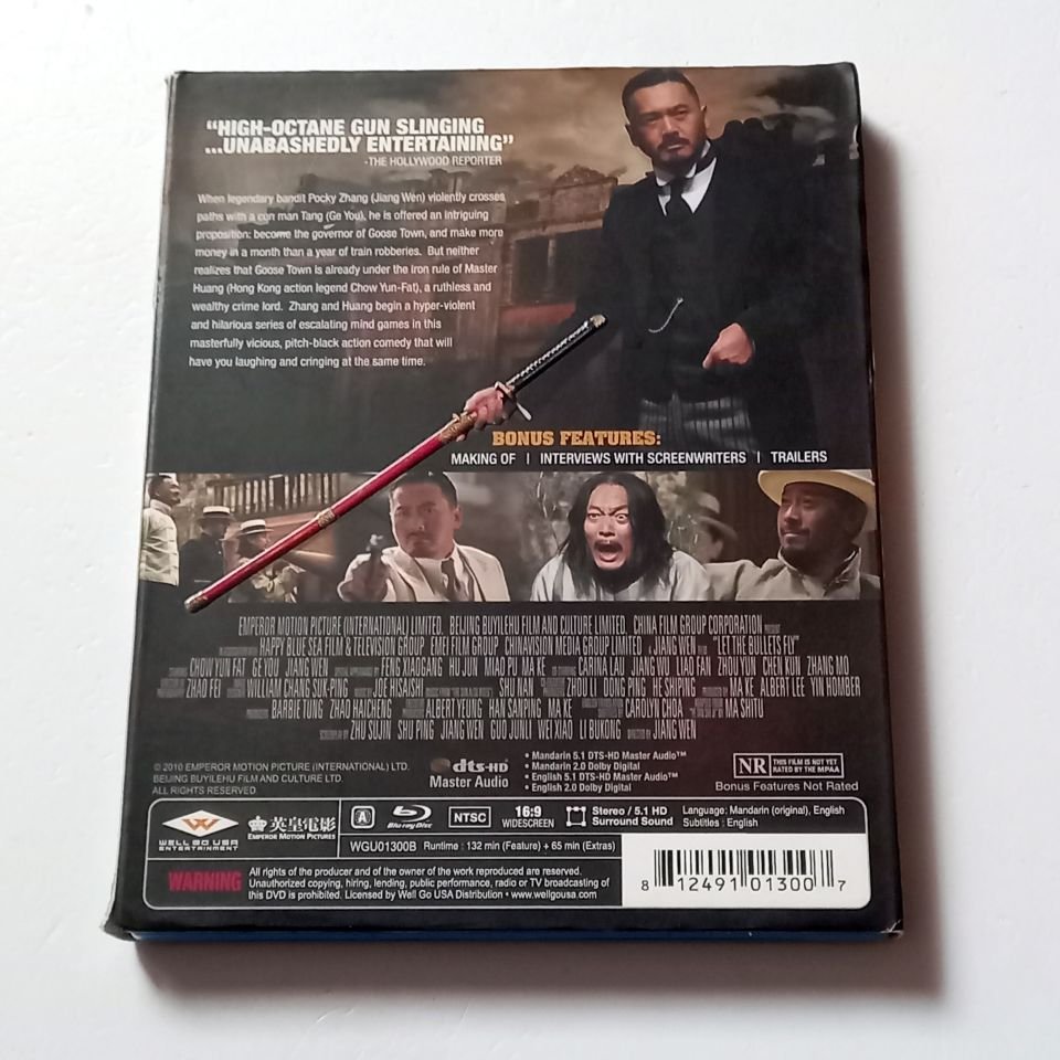 LET THE BULLETS FLY - CHOW YUN-FAT, JIANG WIEN, GE YOU - YÖN.: JIANG WEN - BLU-RAY + DVD COLLECTOR'S EDITION SLIPCOVER REGION FREE 2.EL TR ALTYAZI YOKTUR