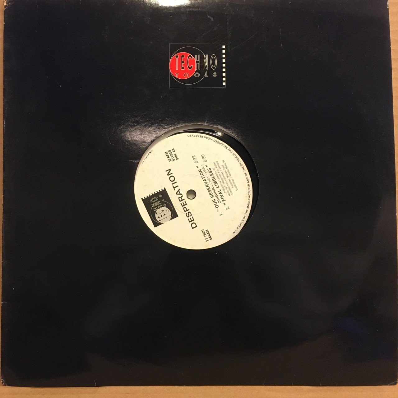DESPERATION - OUR RESERVATION 12''MAXISINGLE 1992 2.EL PLAK