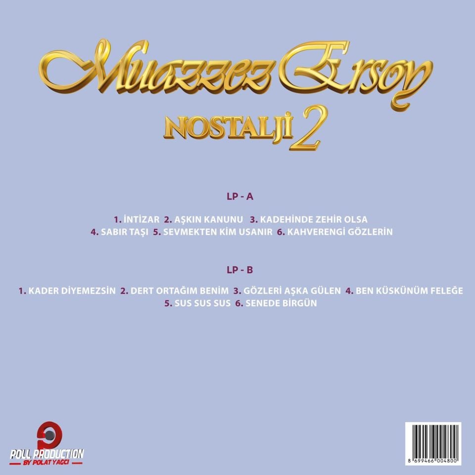 MUAZZEZ ERSOY - NOSTALJİ VOL 2 (1996) - LP 2024 BASIM SIFIR PLAK