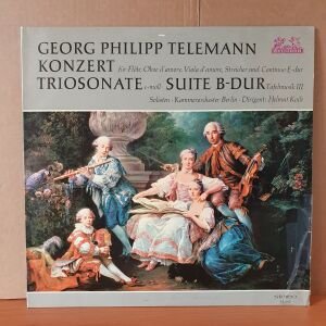 GEORG PHILLIPP TELEMANN: KONZERT FUR FLÖTE, OBOE D' AMORE, VIOLA D'AMORE, STREICHER UND CONTINUO E-DUR, TROSONATE C-MOLL, SUITE B-DUR TAFELMUSIK III / KAMMERORCHESTER BERLIN, HELMUT KOCH - LP 2.EL PLAK
