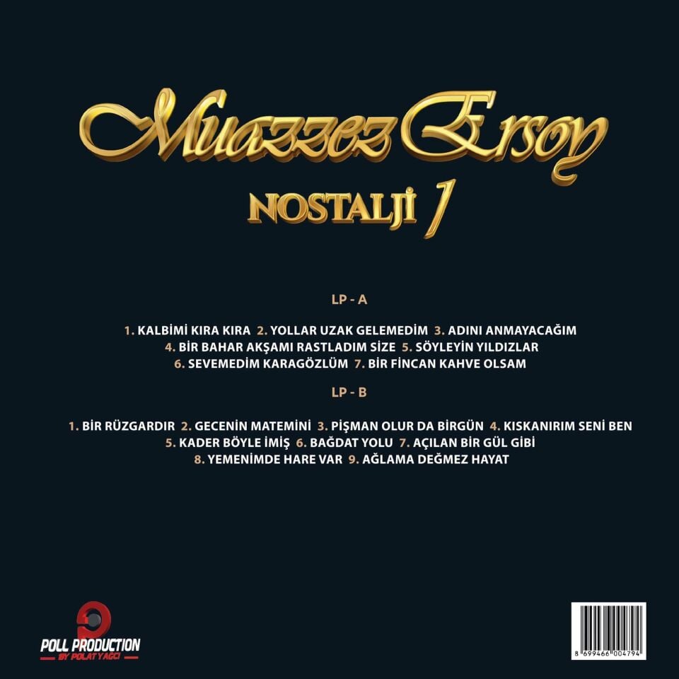 MUAZZEZ ERSOY - NOSTALJİ VOL 1 (1995) - LP 2024 BASIM SIFIR PLAK