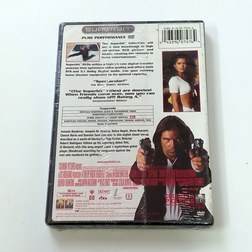 DESPERADO - ANTONIO BANDERAS, JOAQUIM DE ALMEIDA, SALMA HAYEK - YÖN.: ROBERT RODRIGUEZ -DVD SUPERBIT COLLECTION  SIFIR 1. BÖLGE TR ALTYAZI YOKTUR
