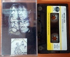 METALLICA - AND JUSTICE FOR ALL (1989) PLAKSAN CASSETTE MADE IN TURKEY ''USED'' PAPER LABEL