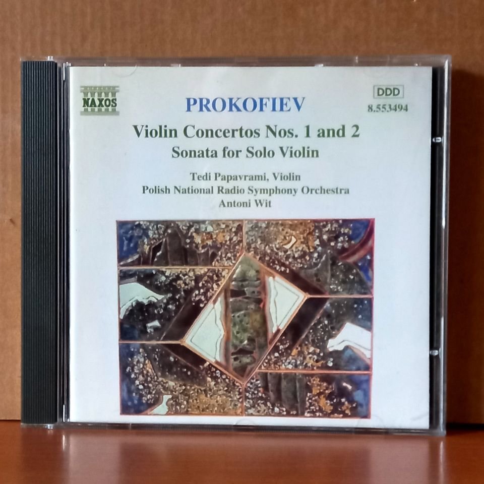 PROKOFIEV: VIOLIN CONCERTOS NOS. 1 AND 2 SONATA FOR SOLO VIOLIN / TEDI PAPAVRAMI, POLISH NATIONAL RADIO SYMPHONY ORCHESTRA, ANTONI WIT (1996) - CD 2.EL