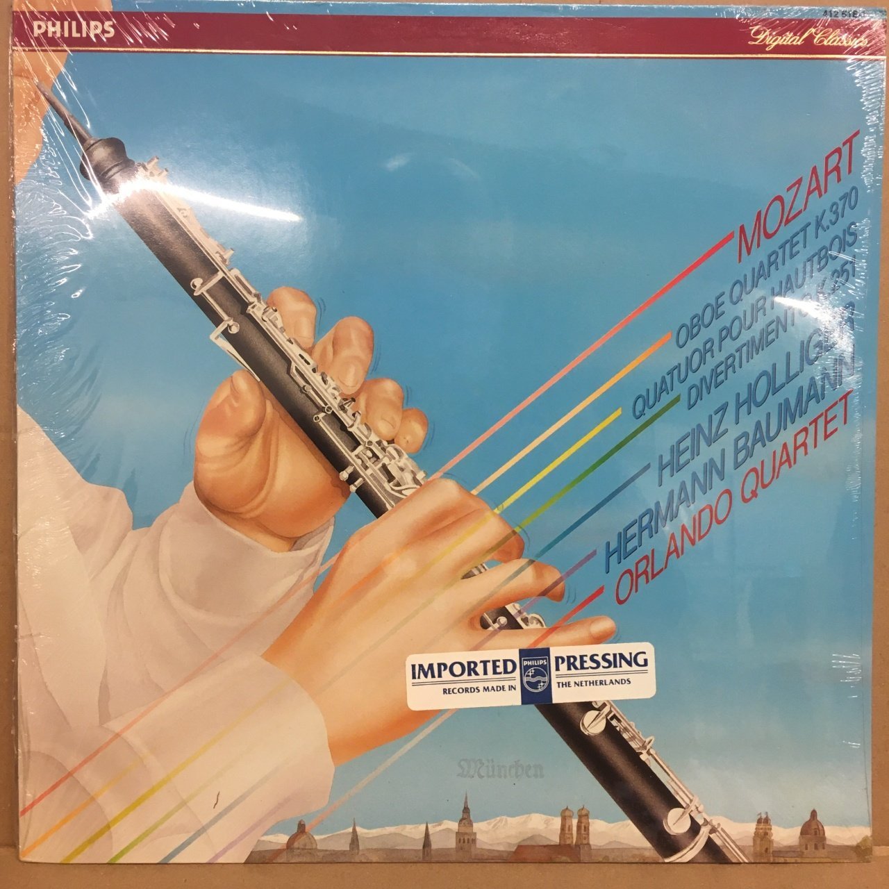 MOZART OBOE QUARTET HEINZ HOLLIGGER ORLANDO QUARTET 1984 DÖNEM BASKISI SIFIR PLAK
