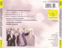 SCHOENBERG - PIERROT LUNAIRE HERZGEWACHSA ODE TO NAPOLEON / CHRISTINE SCHAFER PIERRE BOULEZ (1998) - CD 2.EL