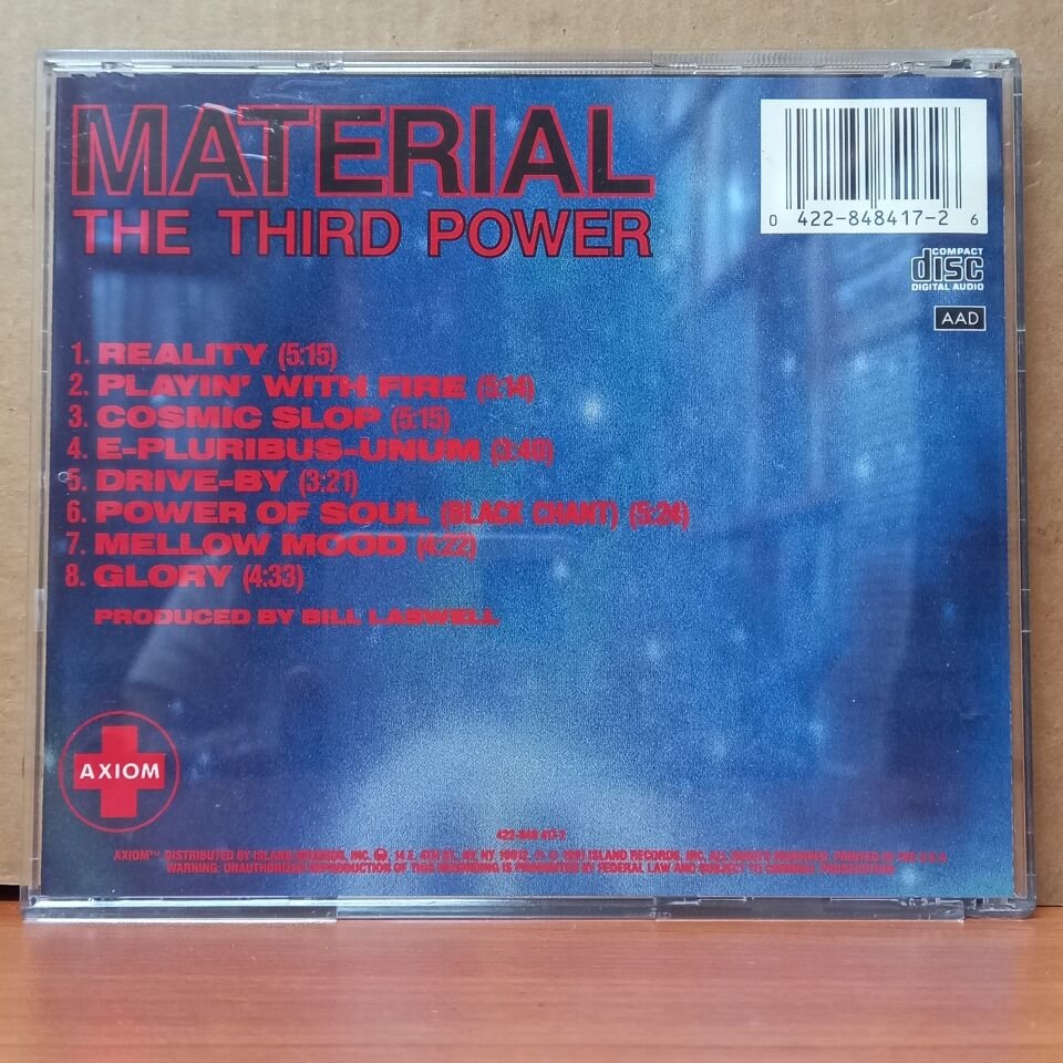 MATERIAL - THE THIRD POWER (1991) BILL LASWELL  CD 2.EL