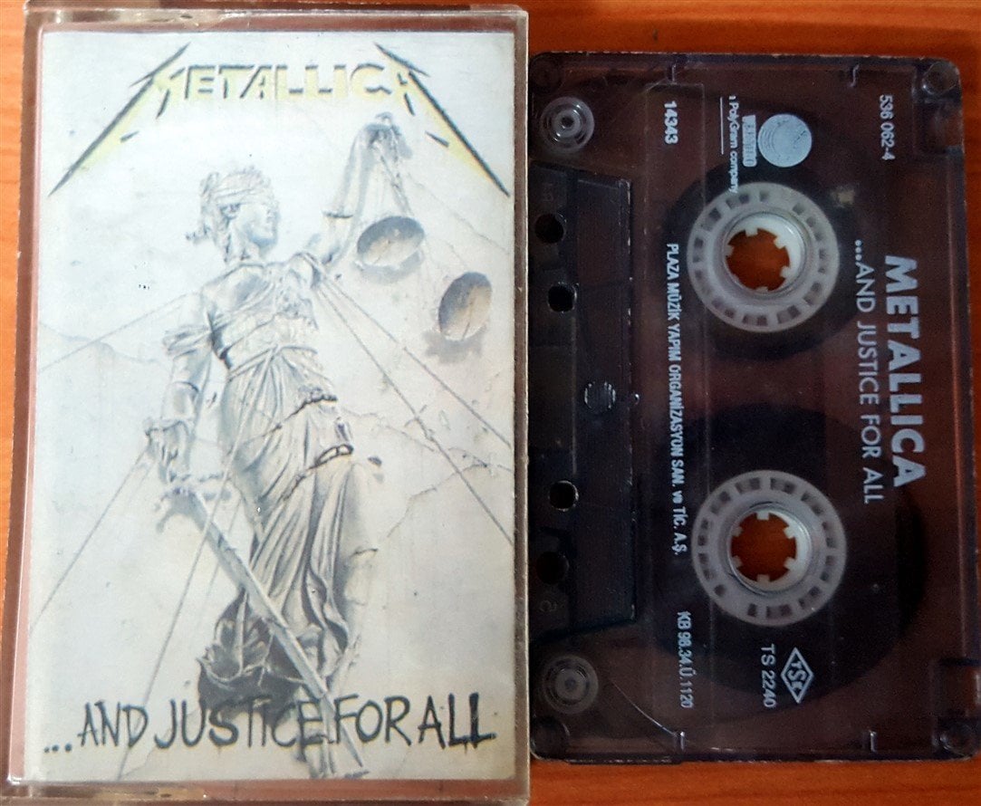 METALLICA - AND JUSTICE FOR ALL (1998) PLAZA CASSETTE MADE IN TURKEY ''USED''
