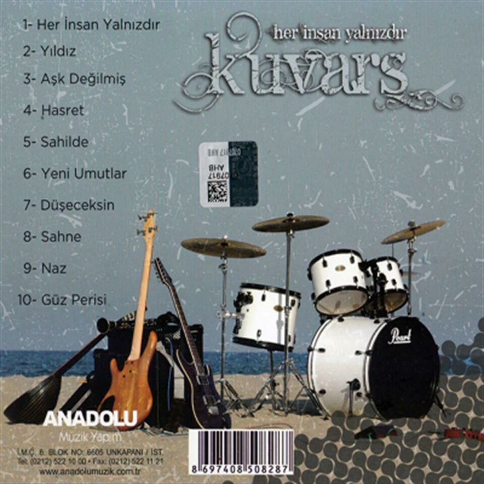 KUVARS - HER İNSAN YALNIZDIR (2013) - CD DIGIPAK AMBALAJINDA SIFIR