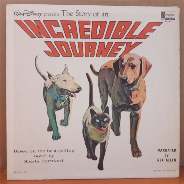 INCREDIBLE JOURNEY (1963) - WALT DISNEY - LP PLAK 2.EL