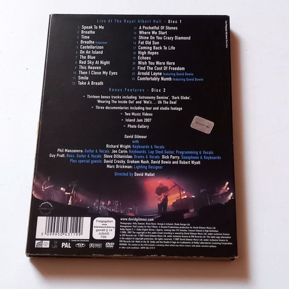 DAVID GILMOUR - REMEMBER THAT NIGHT: LIVE AT THE ROYAL ALBERT HALL - 2 DISC SPECIAL EDITION- 2DVD SLIPCASE DIGIPAK 2.EL