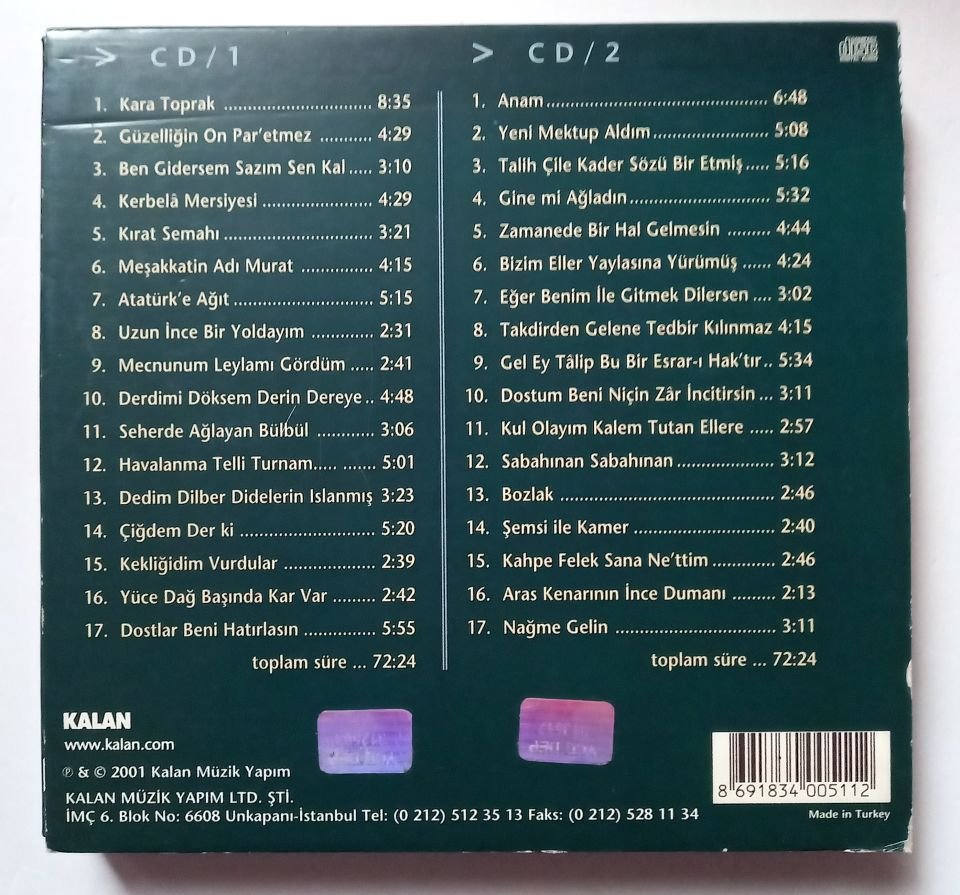 AŞIK VEYSEL / ARŞİV SERİSİ (2001) - 2CD 2.EL