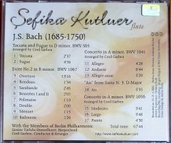 ŞEFİKA KUTLUER - MEMBERS OF BERLIN PHILHARMONIC / J.S. BACH (2002) - CD TÜRKİYE CUMHURİYET MERKEZ BANKASI 2.EL