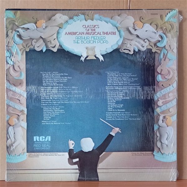 ARTHUR FIEDLER, THE BOSTON POPS – CLASSICS OF THE AMERICAN MUSICAL THEATRE, VOL. 1 (1977) - 2LP DÖNEM BASKISI SIFIR PLAK