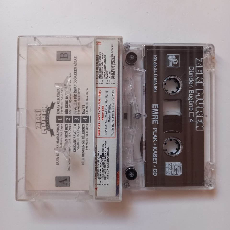 ZEKİ MÜREN - DÜNDEN BUGÜNE 4 (1989) - KASET 2.EL