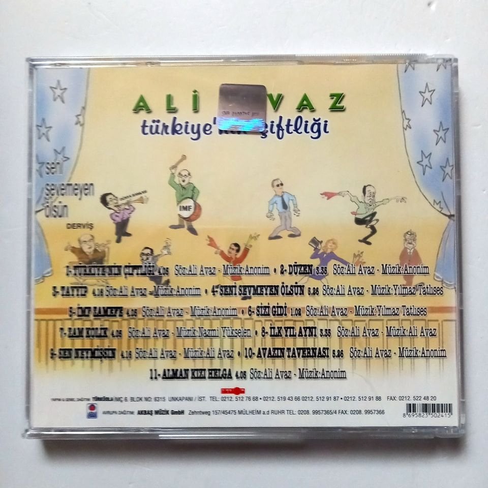 ALİ AVAZ - TÜRKİYE\'NİN ÇİFTLİĞİ (1988) - CD 2.EL