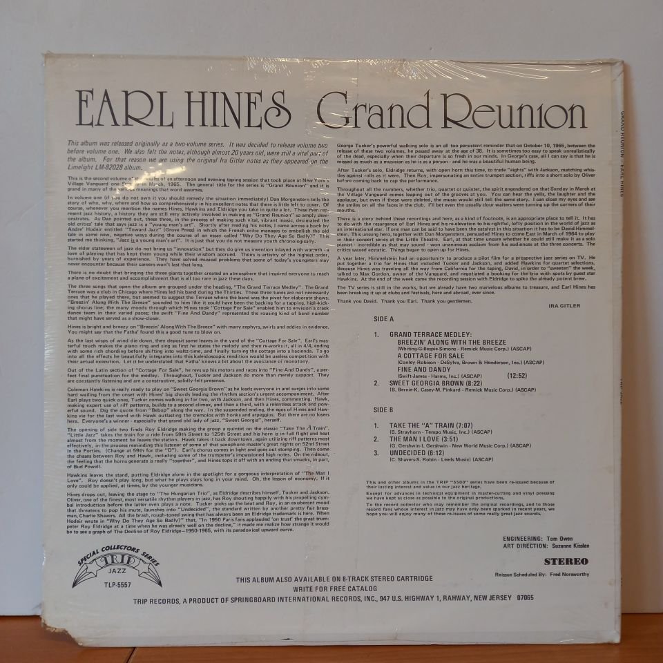 EARL HINES – GRAND REUNION (1965) - LP DÖNEM BASKI SIFIR PLAK