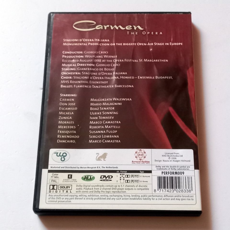 GEORGES BIZET - CARMEN THE OPERA  (2006) - DVD 2.EL