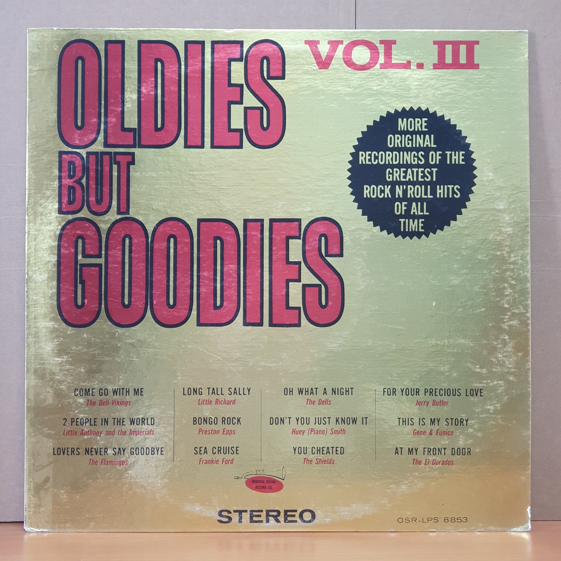 OLDIES BUT GOODIES VOL.3 / THE FLAMINGOS, LITTLE RICHARD, THE DELLS, THE SHIELDS, FRANKIE FORD (1971) - LP 2.EL PLAK