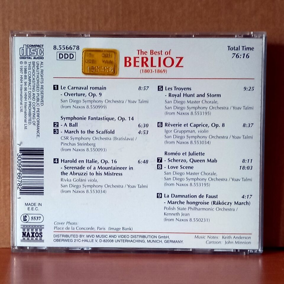 THE BEST OF BERLIOZ / SYMPHONIE FANTASTIQUE, ROMEO AND JULIET, RAKOCZY MARCH, THE TROJANS, ROMAN CARNIVAL AND OTHERS (1997) - CD 2.EL