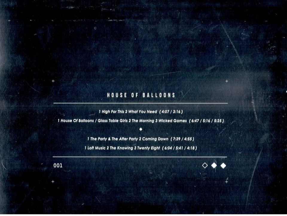 THE WEEKND - HOUSE OF BALLOONS (2011) - 2LP MIXTAPE 2015 EDITION SIFIR PLAK