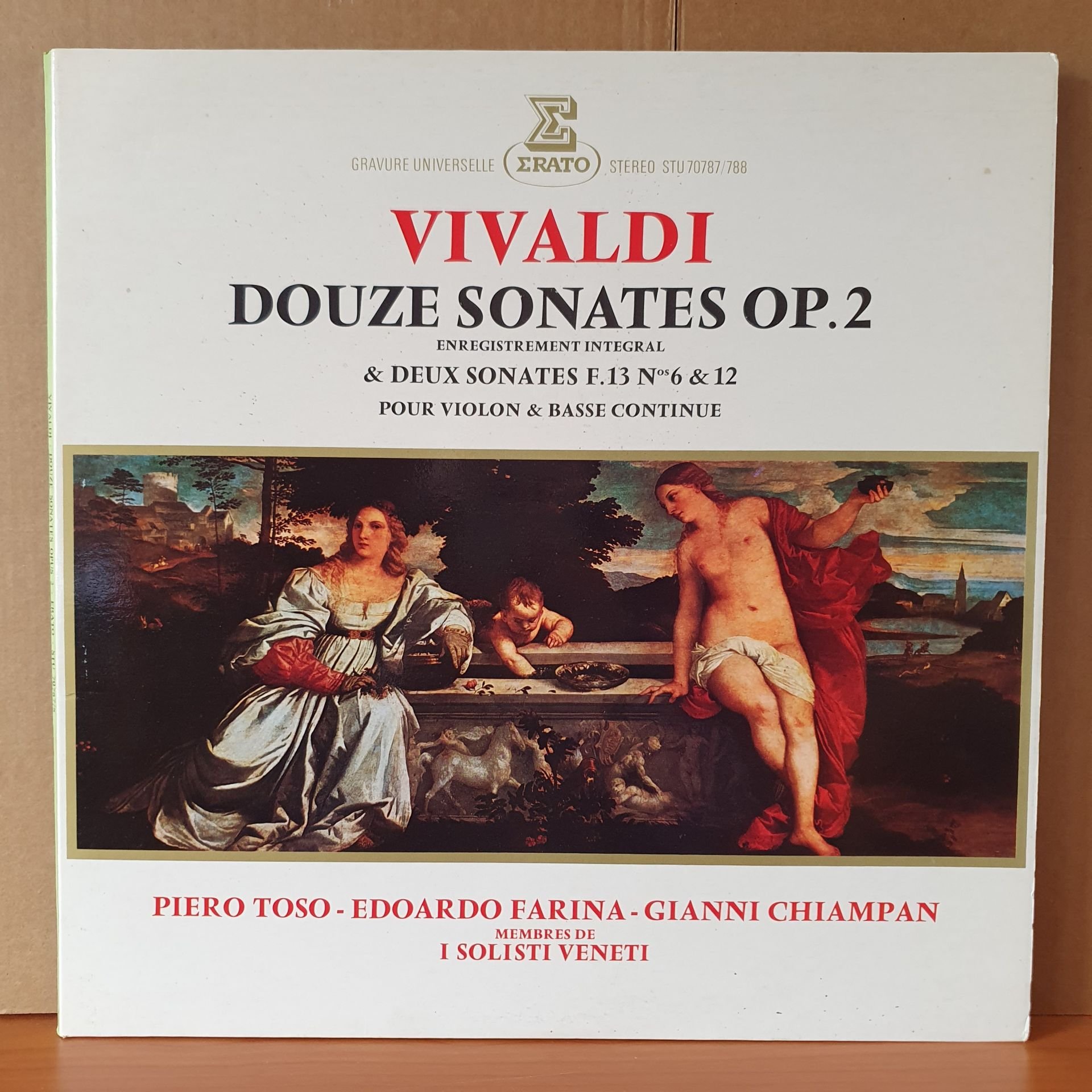 VIVALDI: DOUZE SONATES OP.2 & DEUX SONATES F.13 NOS 6 & 12 / PIERO TOSO, EDOARDO FARINA, GIANNI CHIAMPAN (1974) - 2LP 2.EL PLAK