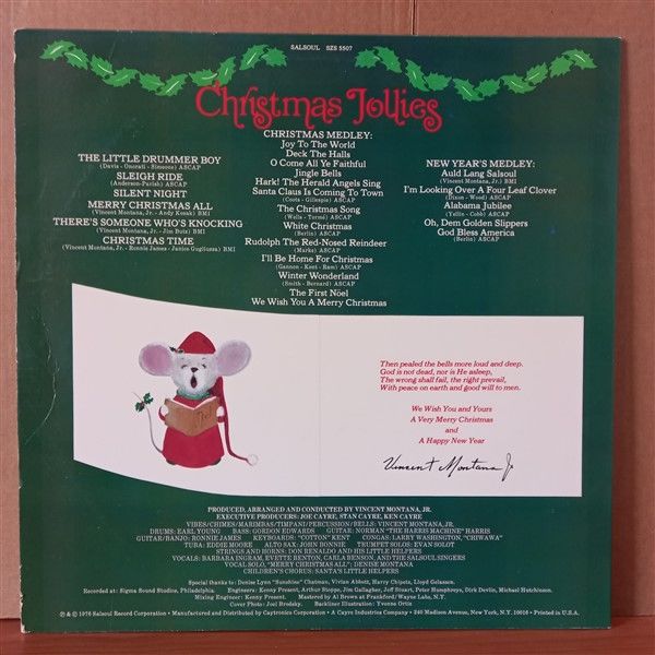 THE SALSOUL ORCHESTRA – CHRISTMAS JOLLIES (1976) - LP 2.EL PLAK