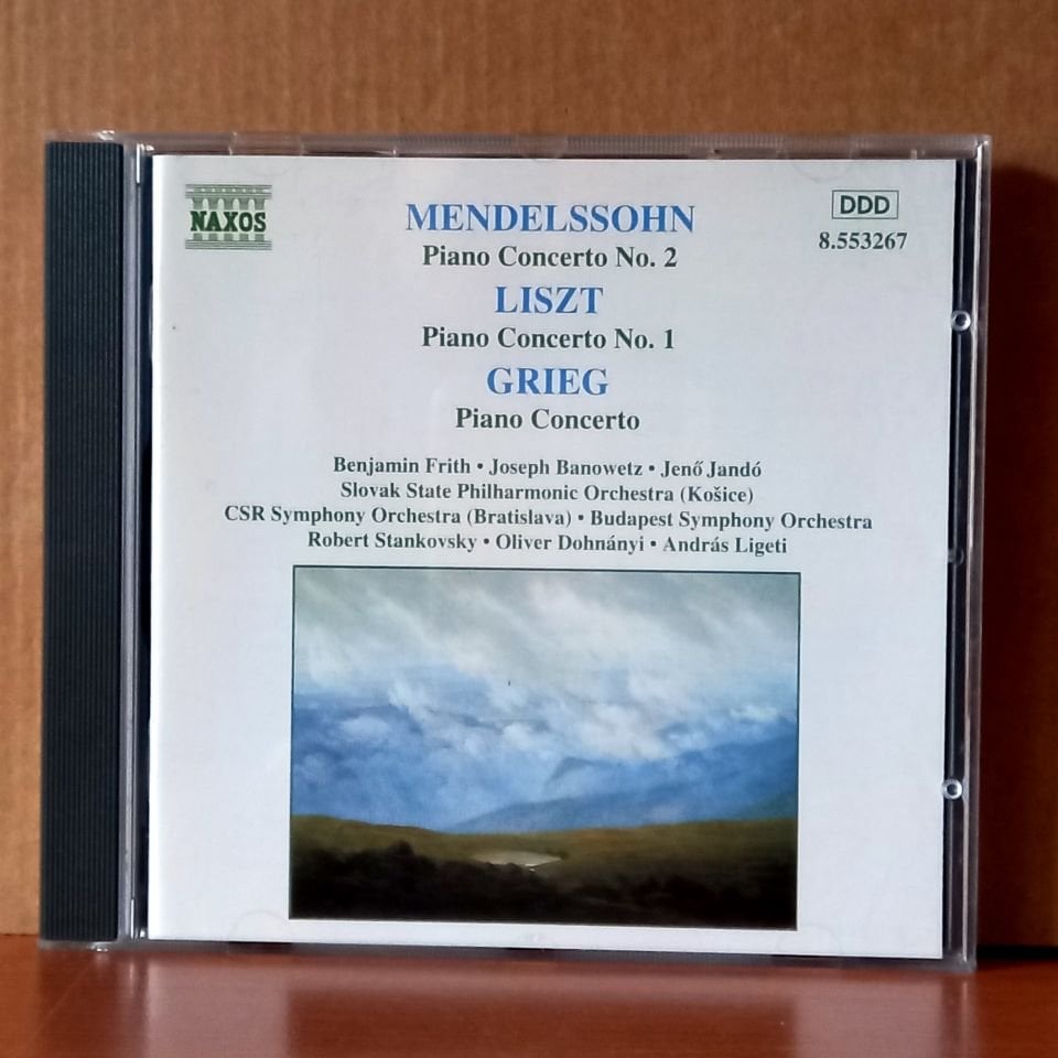 MENDELSSOHN: PIANO CONCERTO NO.2 / LISZT: PIANO CONCERTO NO.1 / GRIEG: PIANO CONCERTO / BENJAMIN FRITH, JOSEPH BANOWETZ, JENO JANDO, SLOVAK STATE PHILHARMONIC ORCHESTRA, CSR SYMPHONY ORCHESTRA, BUDAPEST SYMPHONY ORCHESTRA (1995) - CD 2.EL